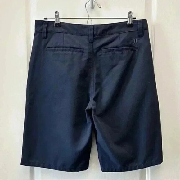 Hurley Mens Shorts Flat Front Chino Shorts Casual Navy Blue Size 30 - Picture 4 of 16